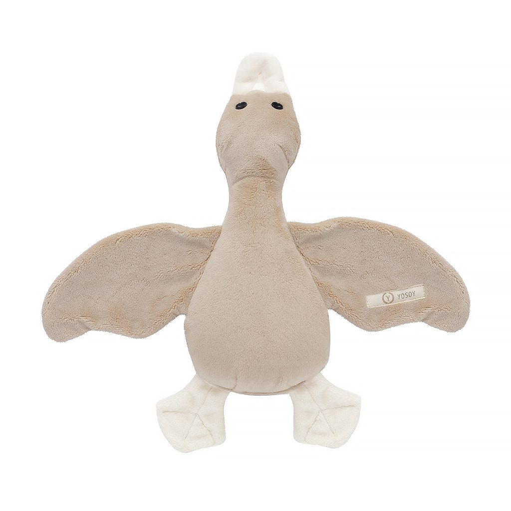 Pluszowa zabawka dla dzieci w kształcie gęsi, kolor beżowy.