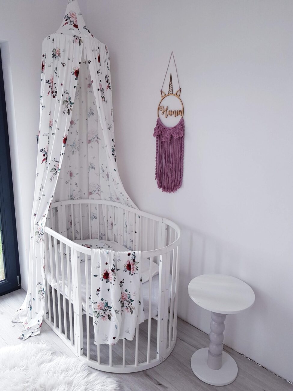Nursery Diy Crib Canopy With Flowers Vintage Roses Baby Canopy