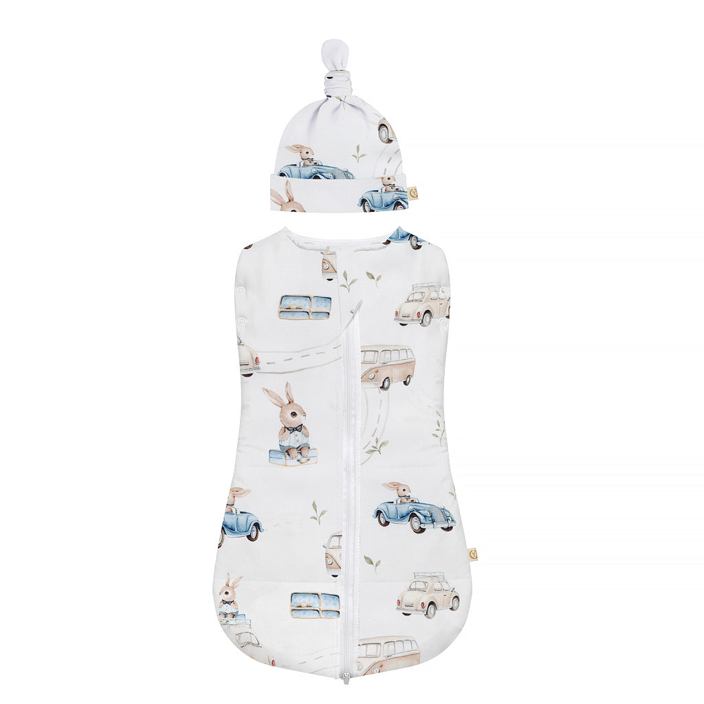 Babytragetuch mit Mütze