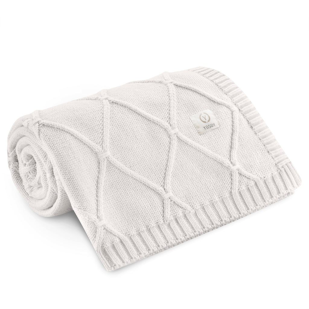 Koc z wełny merino Diamonds