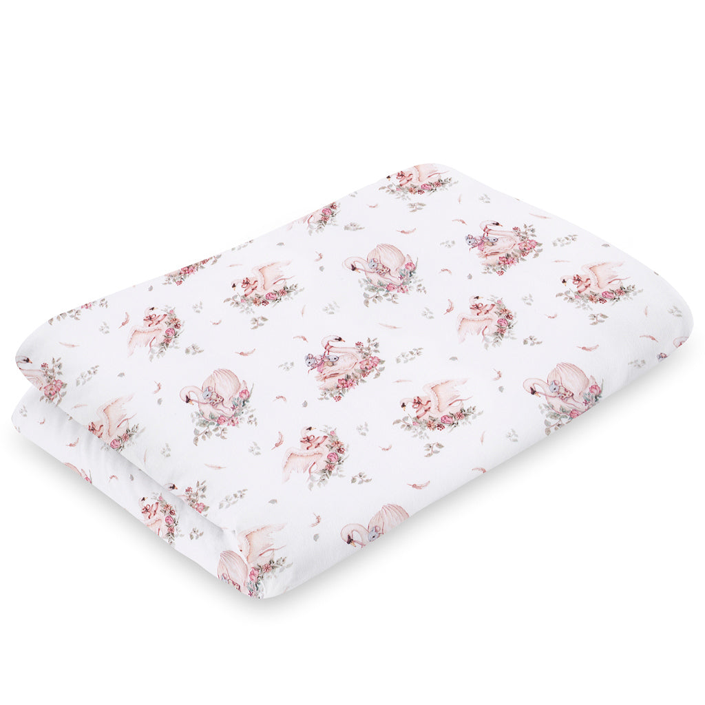 Kołdra bambusowa YOSOY we wzorze Little Swan – wiskoza bambusowa, elegancki design do sypialni.