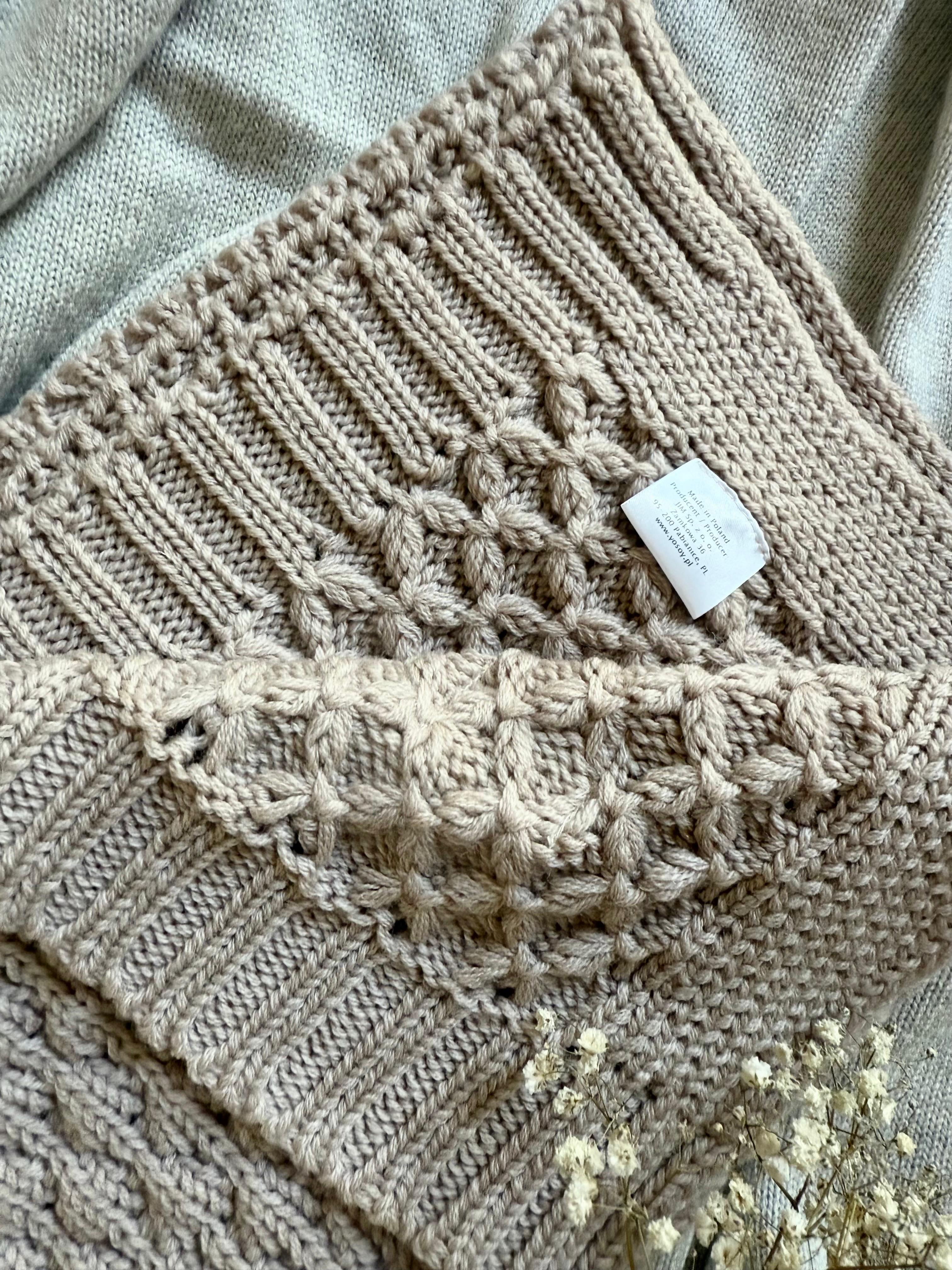 Koc z wełny merino Bubbles