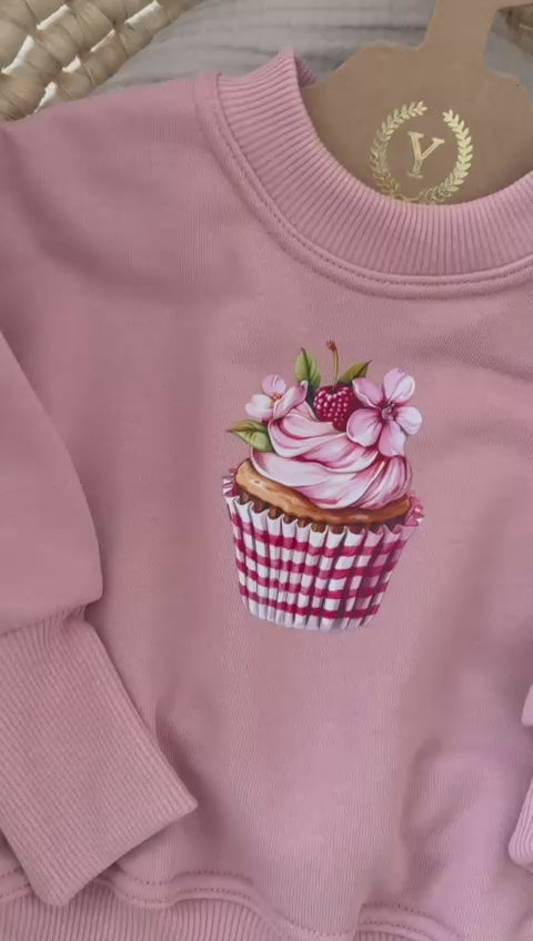 Load video: OHH! CHERRY Children&#39;s Sweatshirt