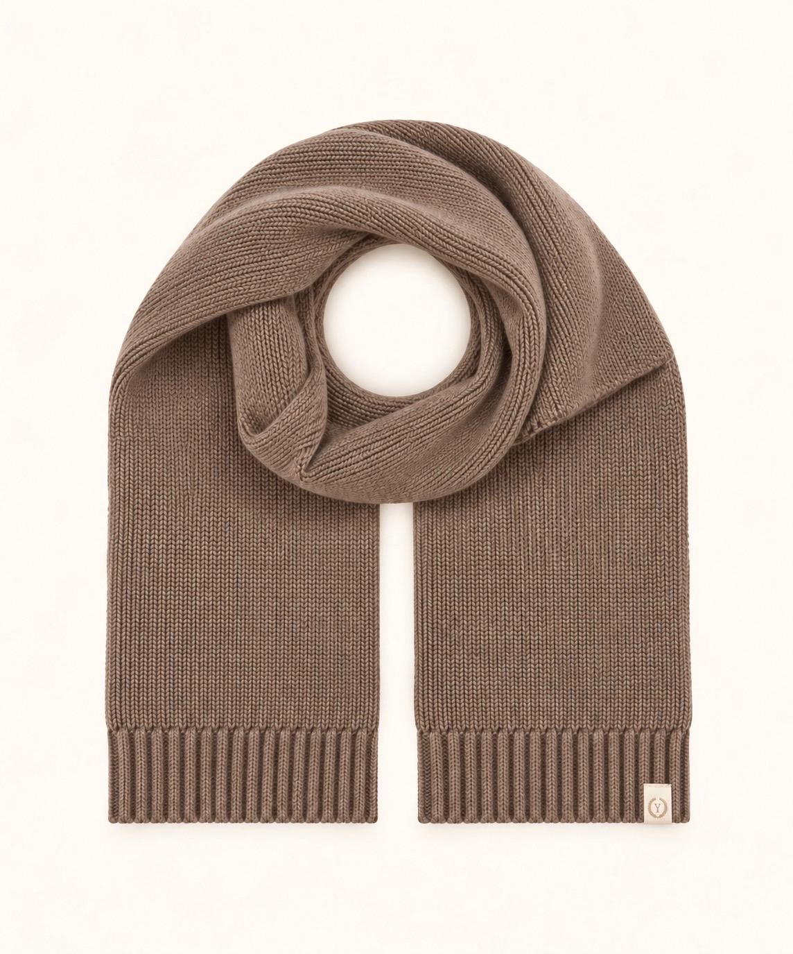 Szalik z wełny merino damski YOSOY Beige, długi i miękki, 100% wełna merino, polska produkcja