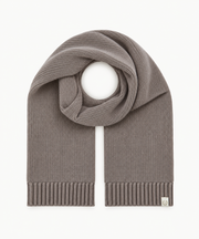 Szalik z wełny merino damski YOSOY Light Beige, 100% wełna merino, 200 x 26 cm, nie gryzie